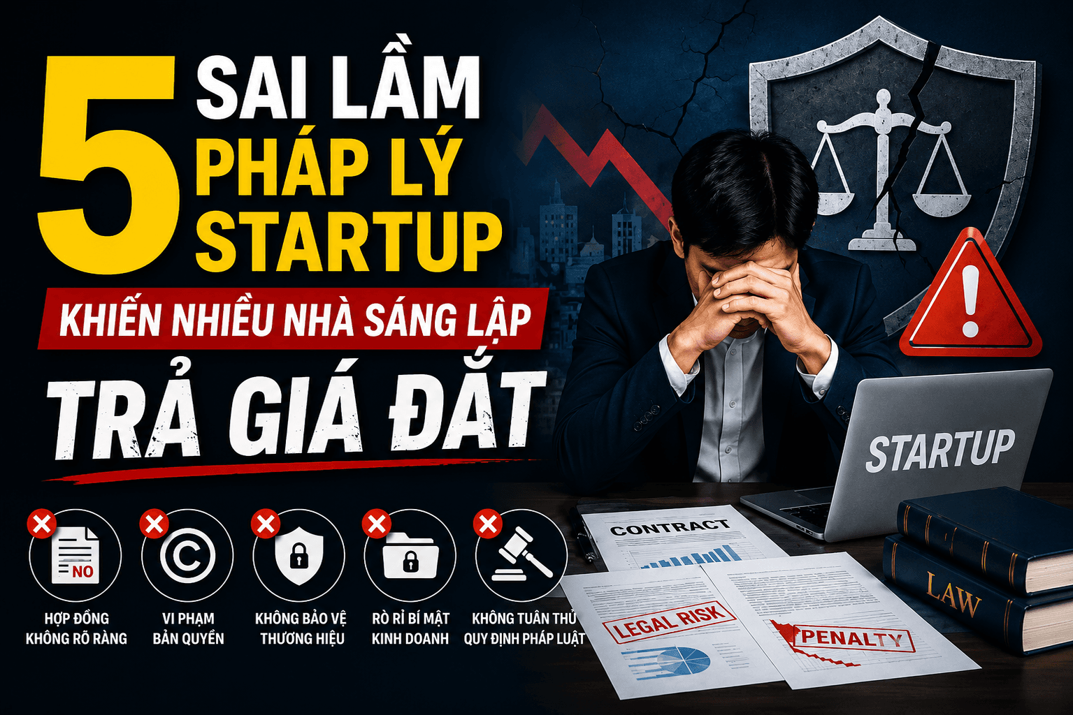 5 sai lầm pháp lý phổ biến của startup mới thành lập