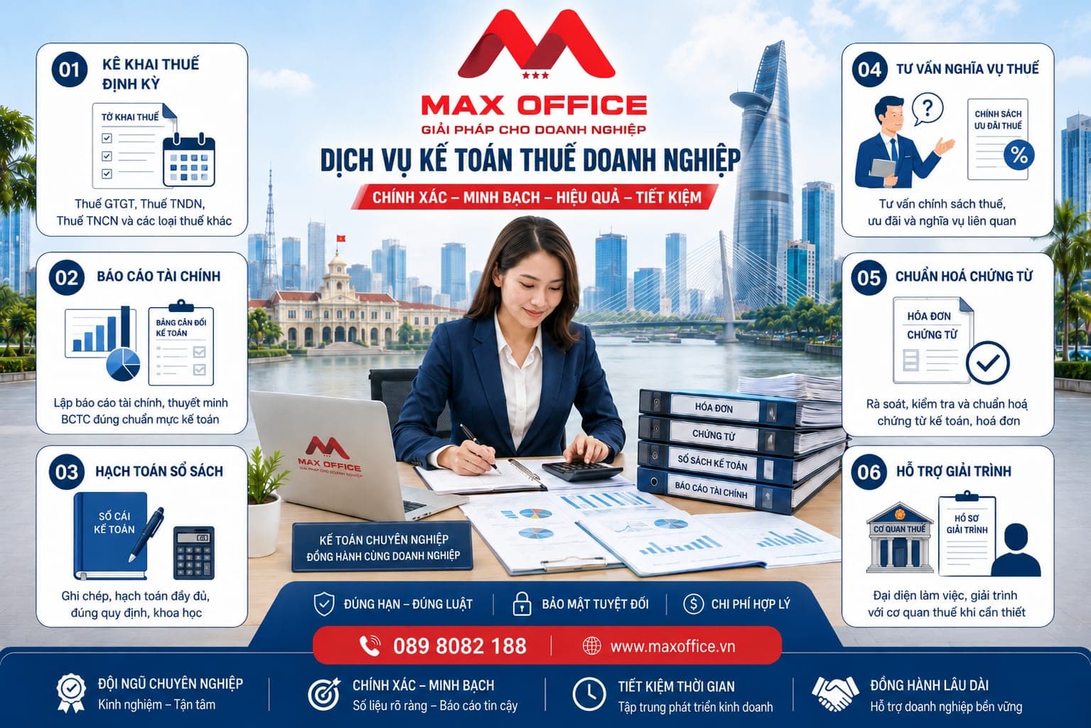 Infographic dịch vụ kế toán thuế MAX OFFICE